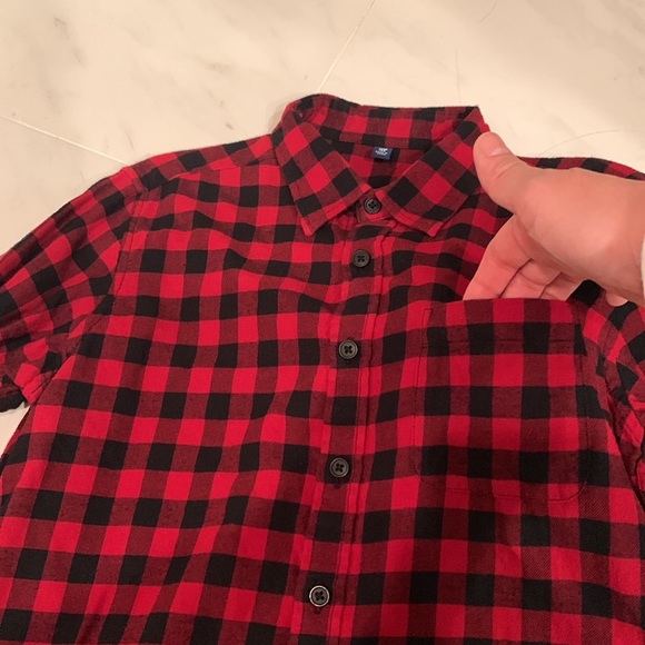 BOGO Uniqlo lumberjack  shirt shacket kids 10-11 - Picture 2 of 4